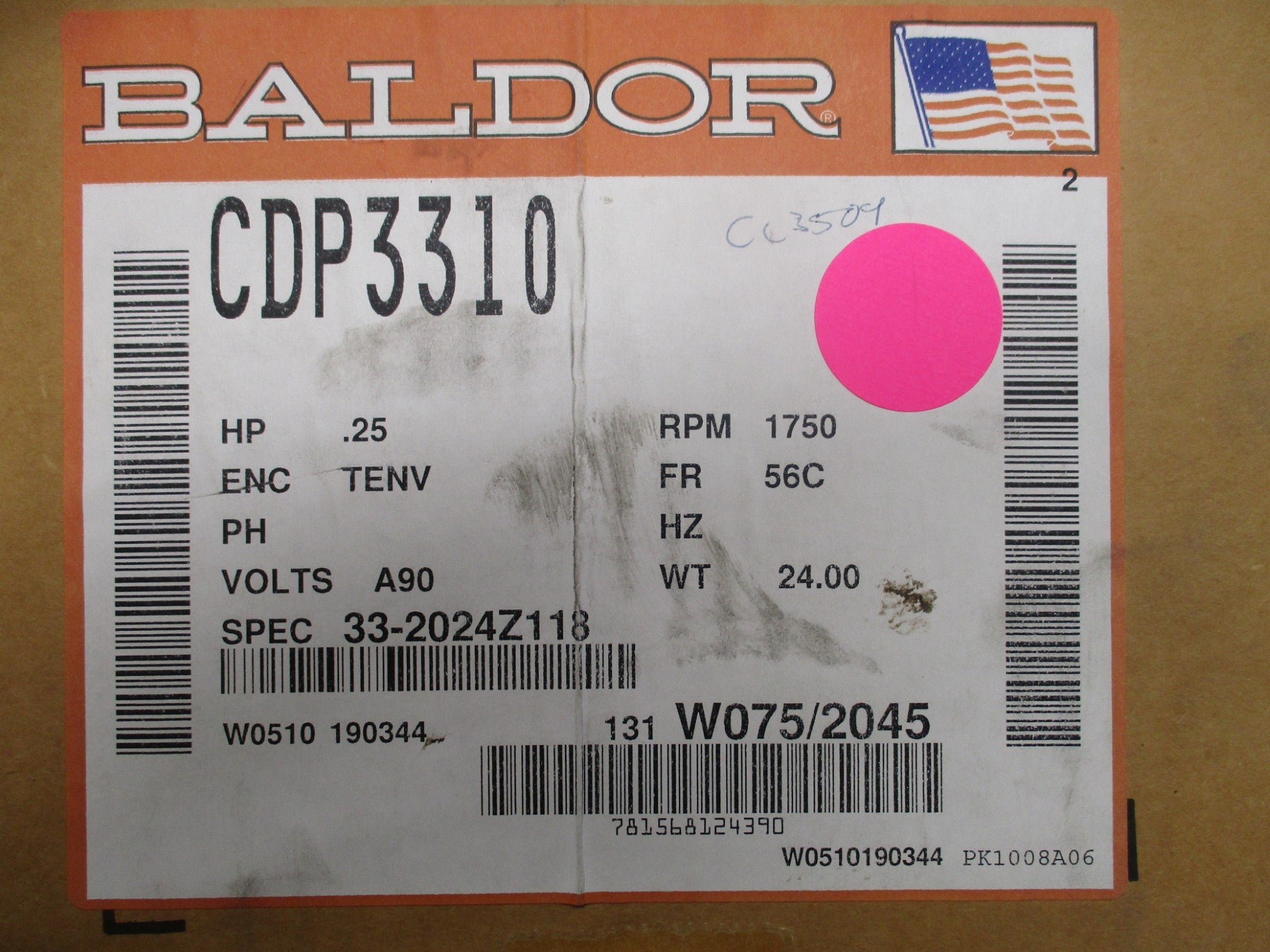 BALDOR CDP3310 NSMP