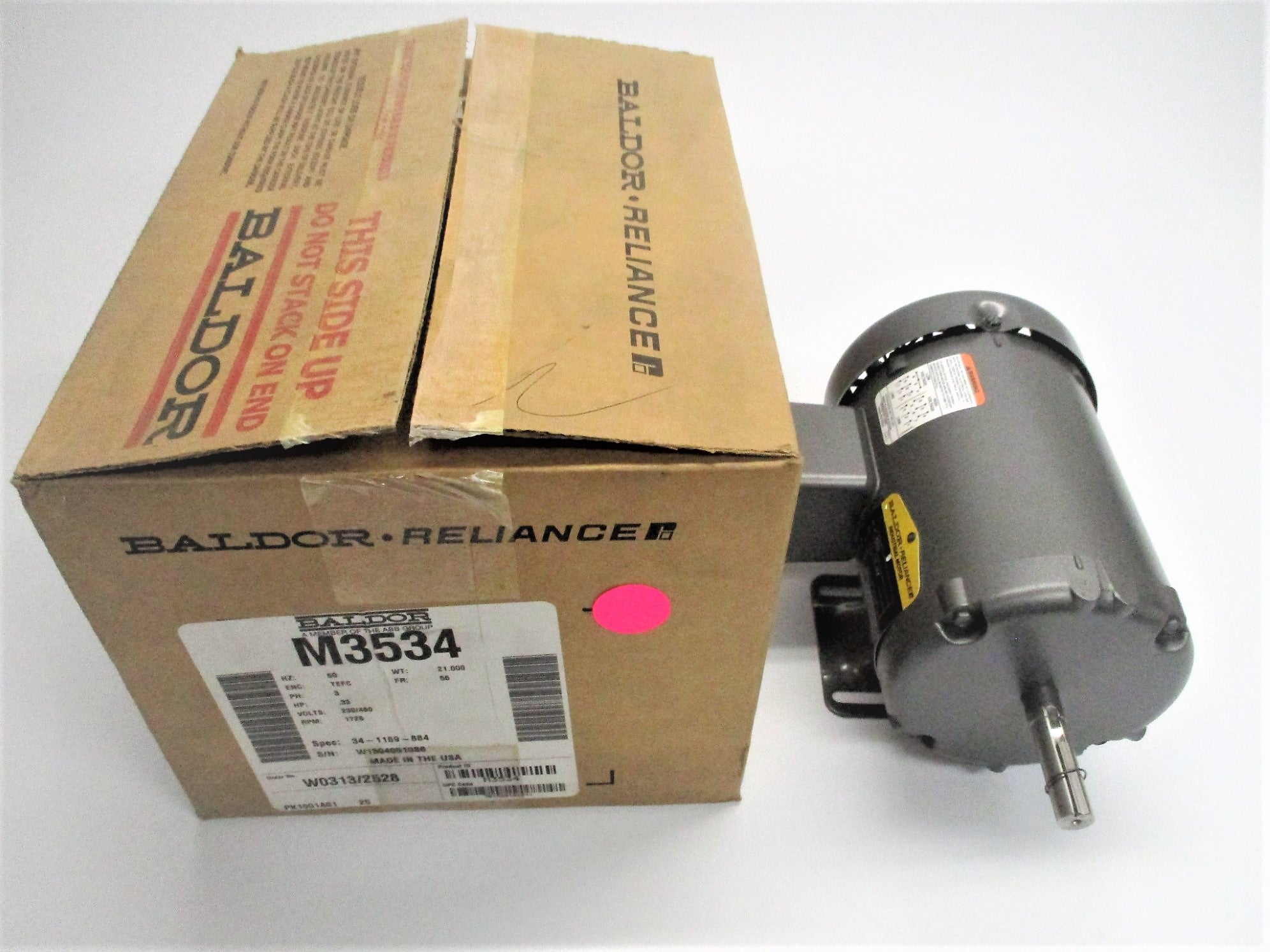BALDOR M3534 SER. F 230/460V 1.6/.8A NSMP