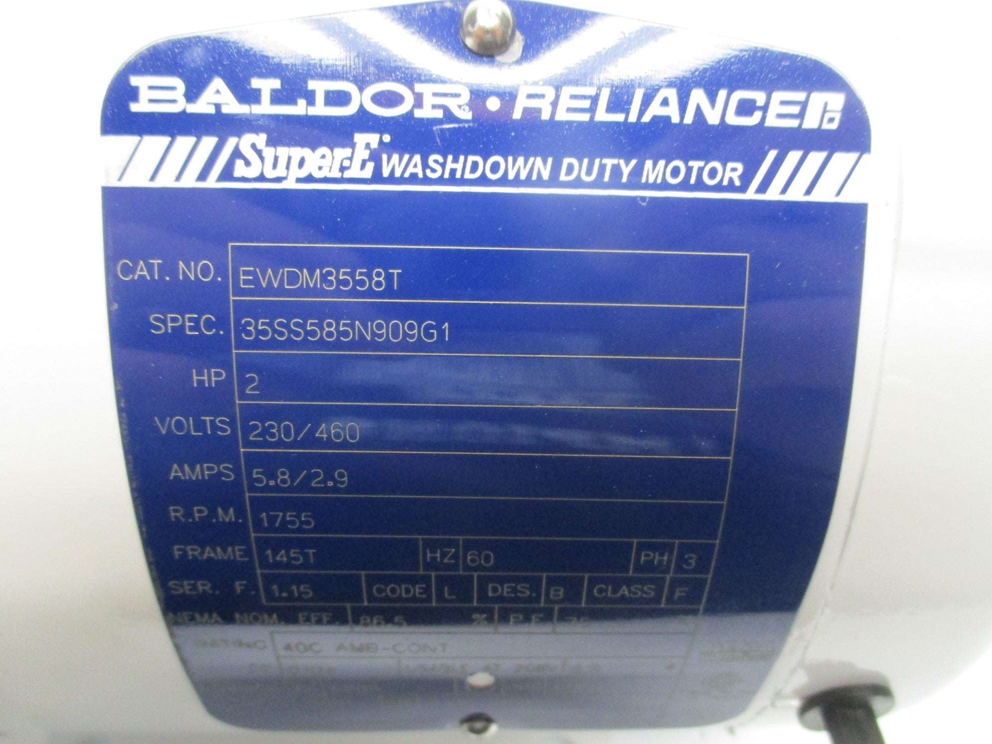 BALDOR EWDM3558T NSMP