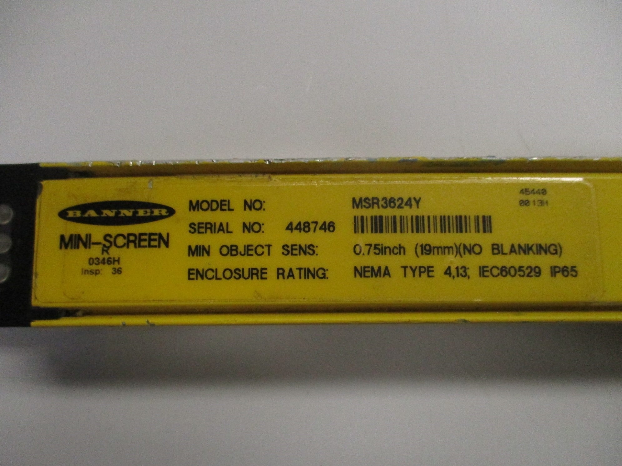 BANNER ENGINEERING MSR3624Y UNMP