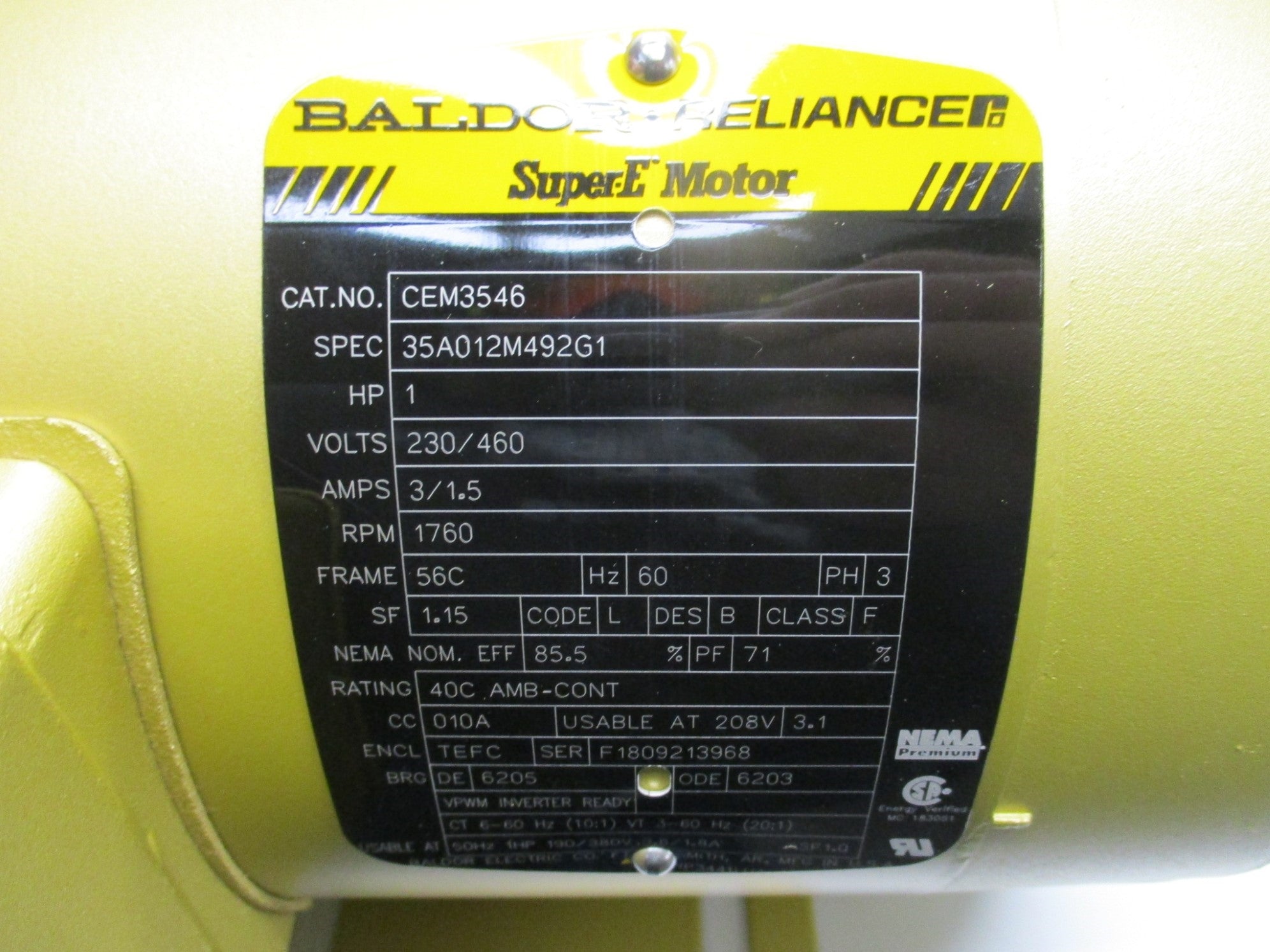 BALDOR CEM3546 NSMP