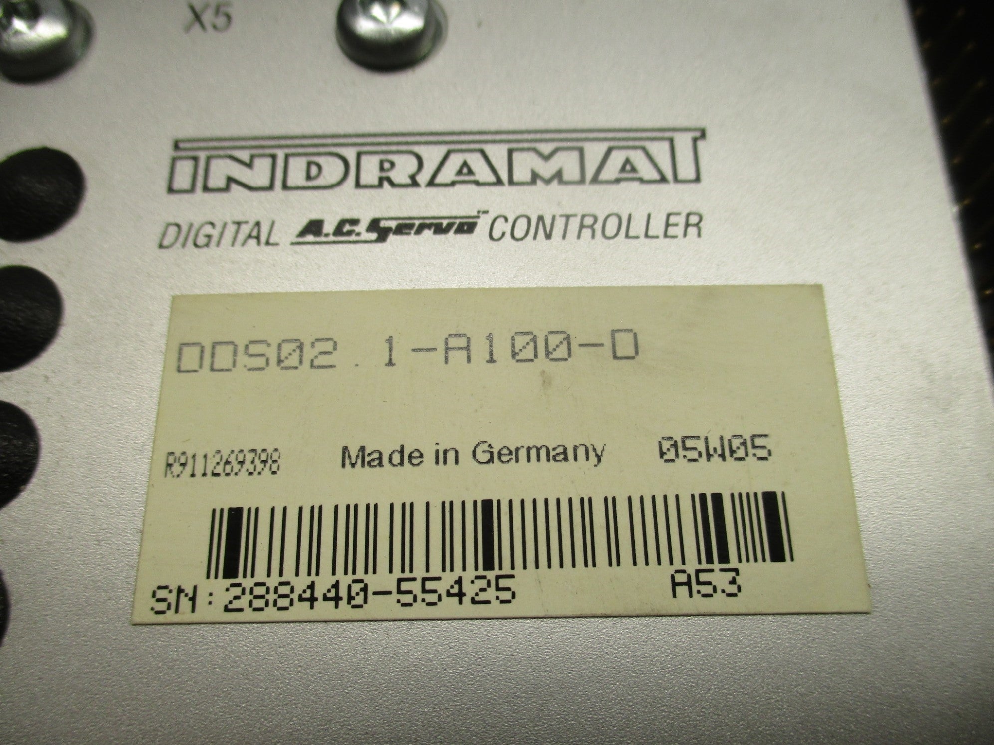 INDRAMAT DDS02.1-A100-D UNMP