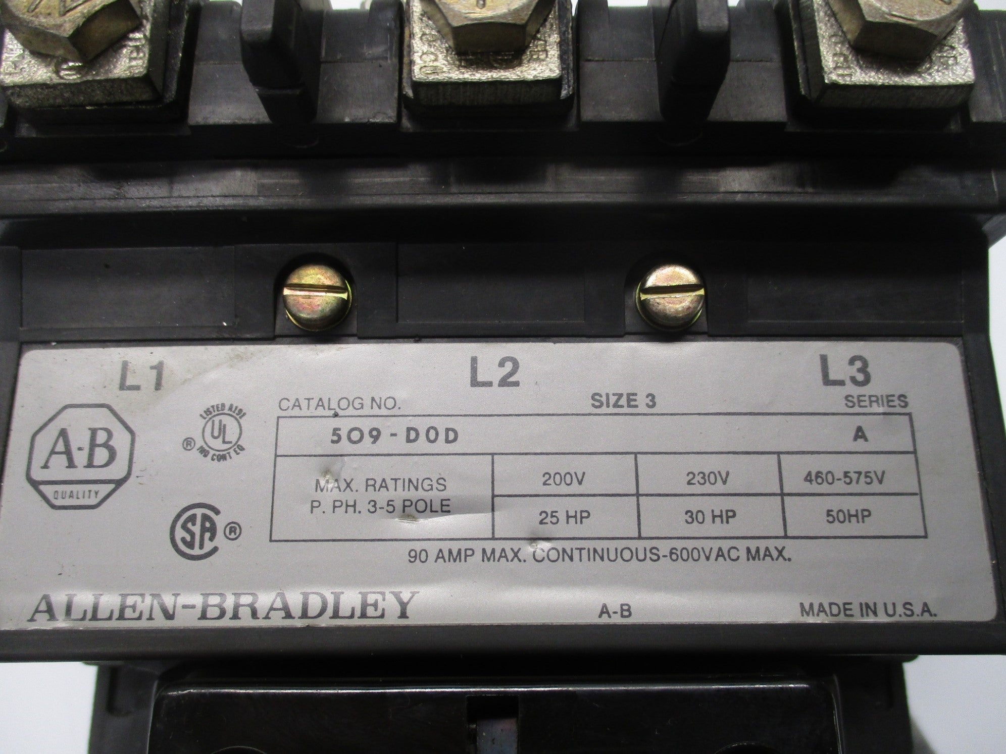 INDUSTRIAL SPARE PART 5O9-D0D SER. A UNMP