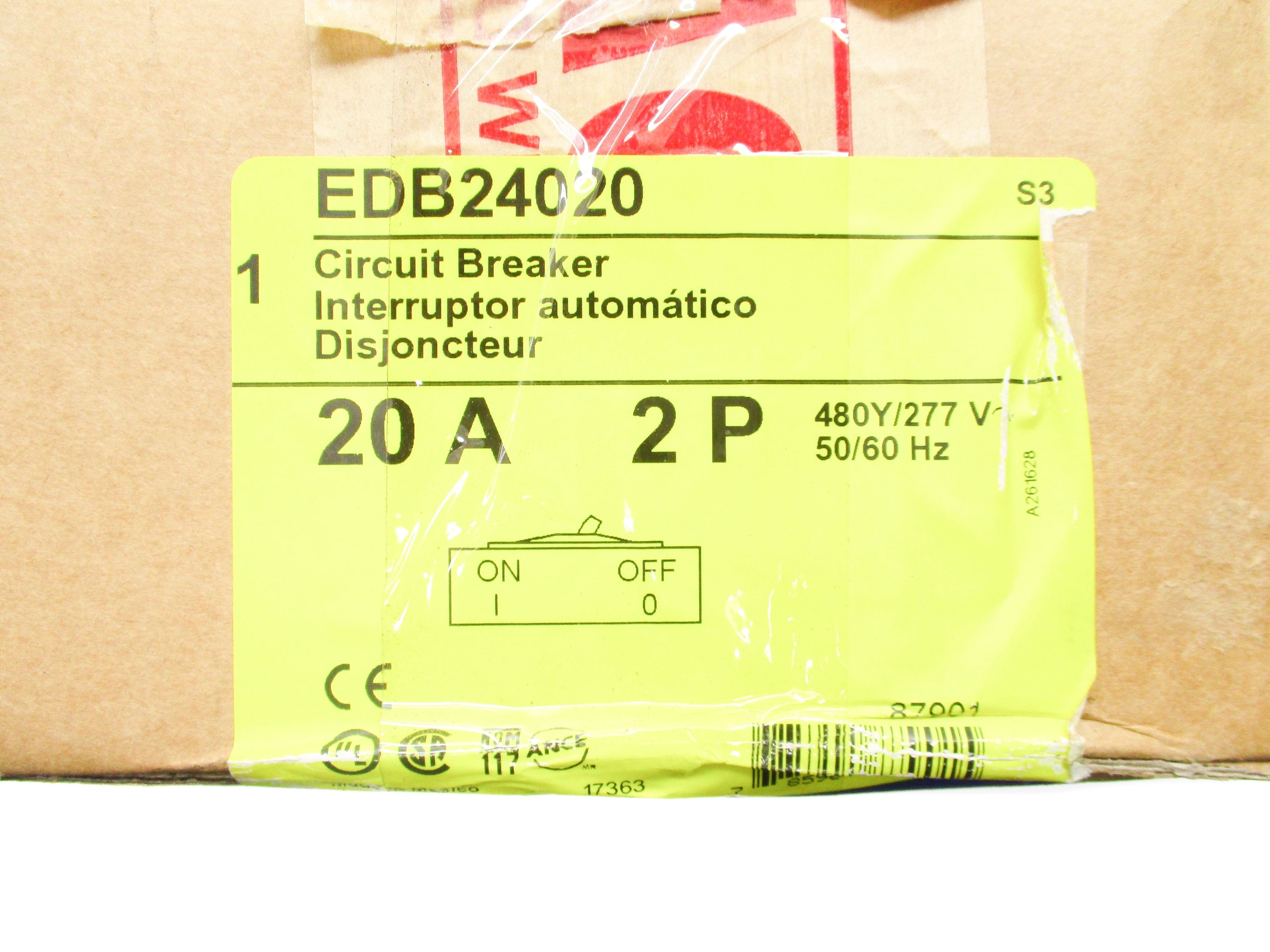 SQUARE D EDB24020 277V 20A NSMP