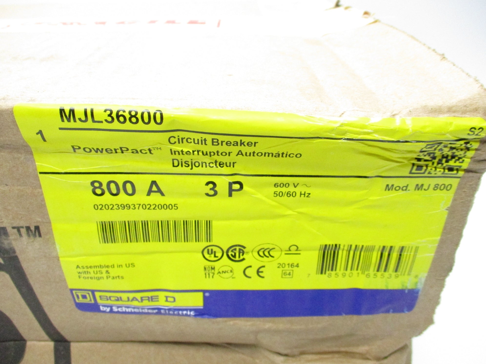 SQUARE D MJL36800 600V 800A NSFS