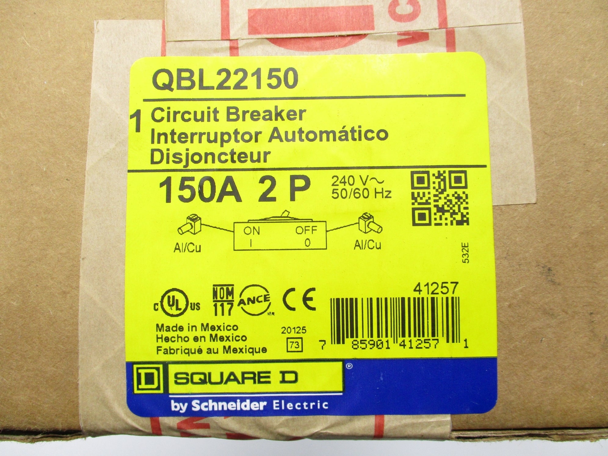 SQUARE D QBL22150 240V 150A (AS PICTURED) NSFS