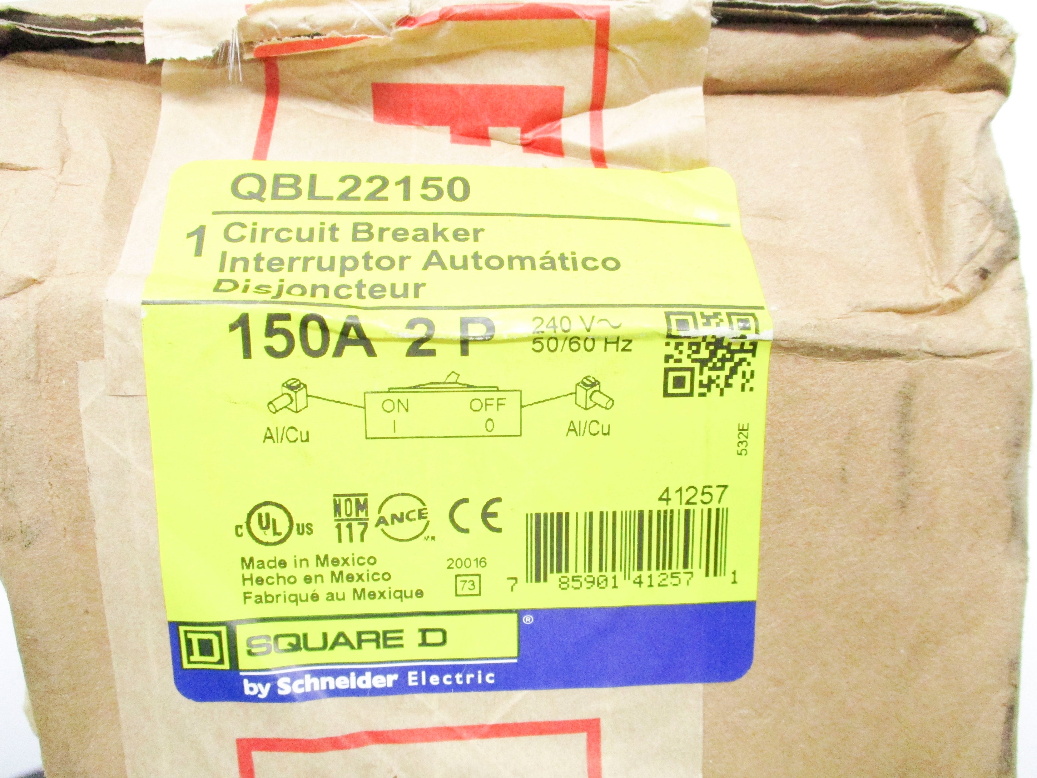 SQUARE D QBL22150 240V 150A NSFS
