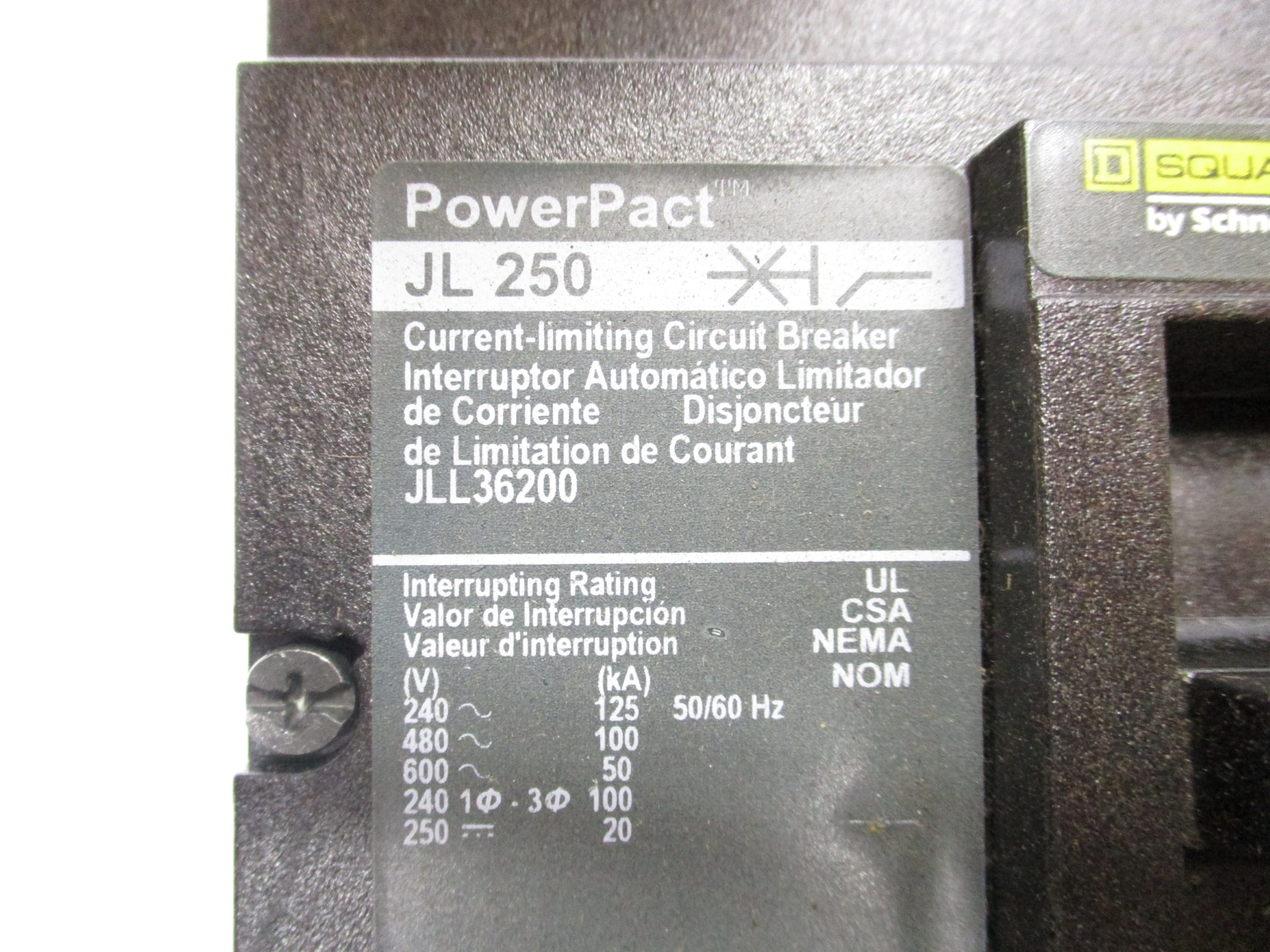 SQUARE D JLL36200 600V 200A NSMP