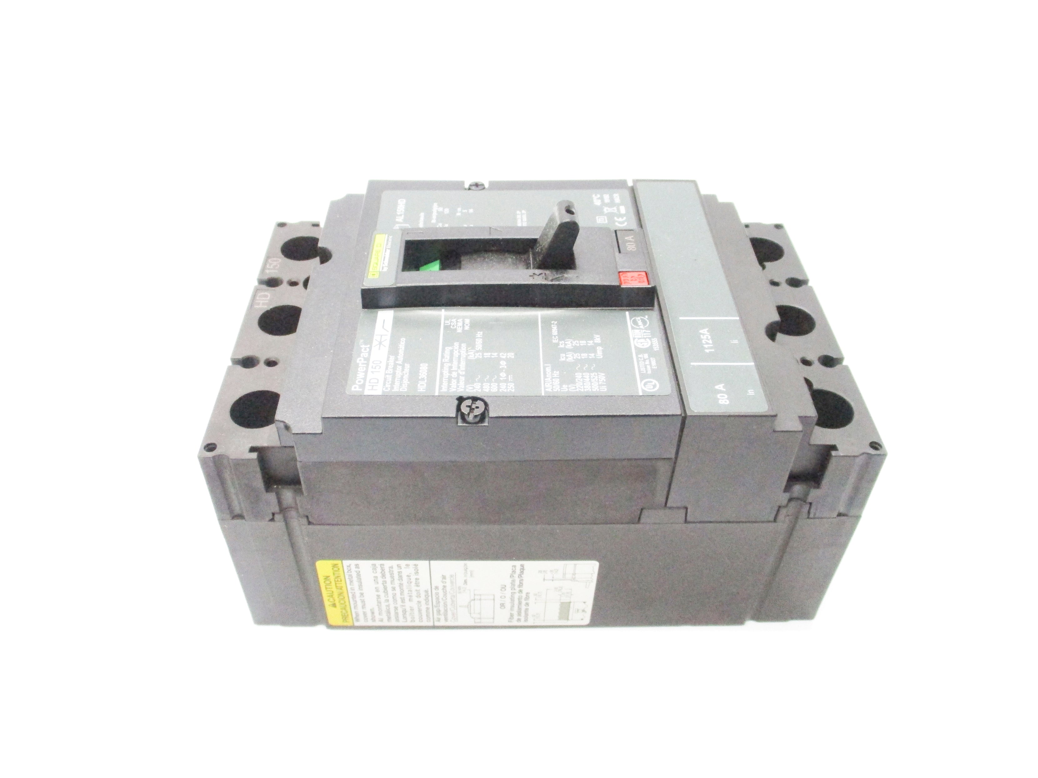 SQUARE D HDL36080 600V 80A NSMP