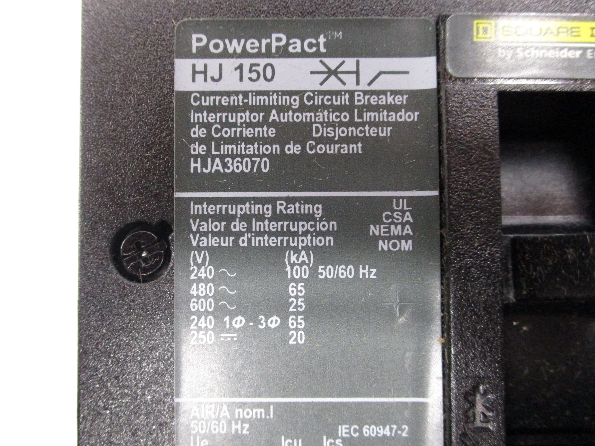 SQUARE D HJA36070 600V 70A NSMP