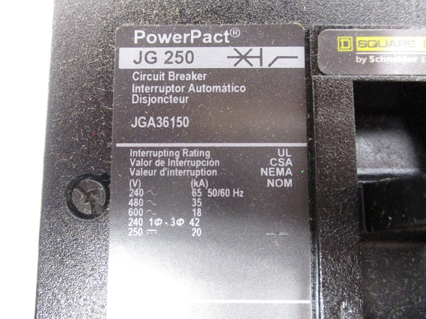 SQUARE D JGA36150 600V 150A NSMP