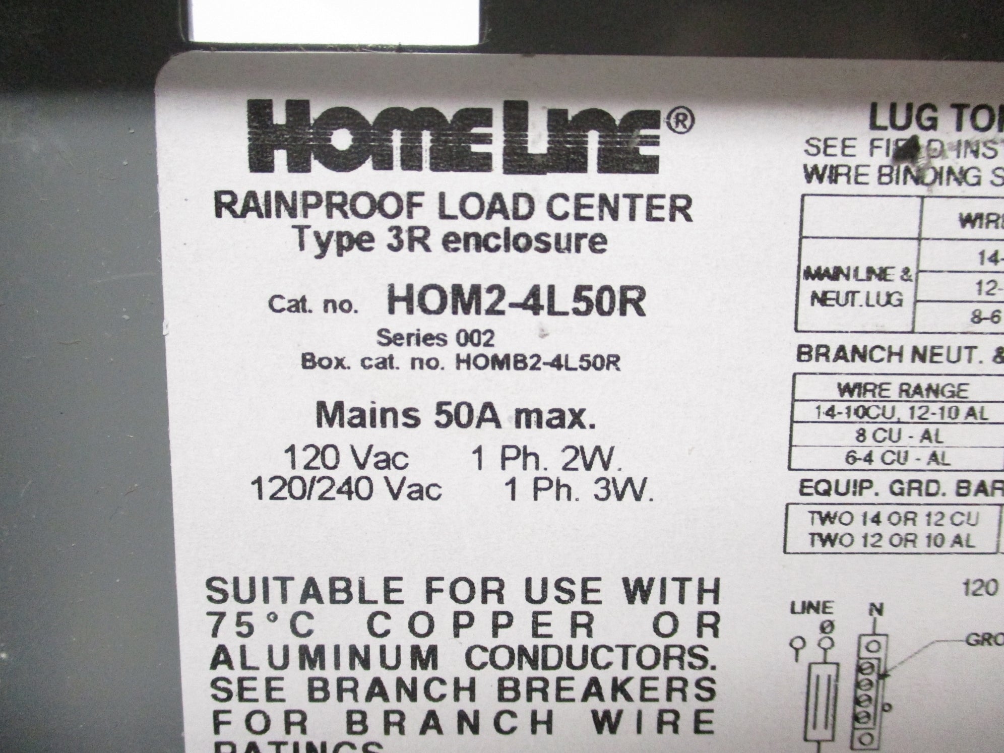 SQUARE D HOME250SPA SER. 002 NSMP