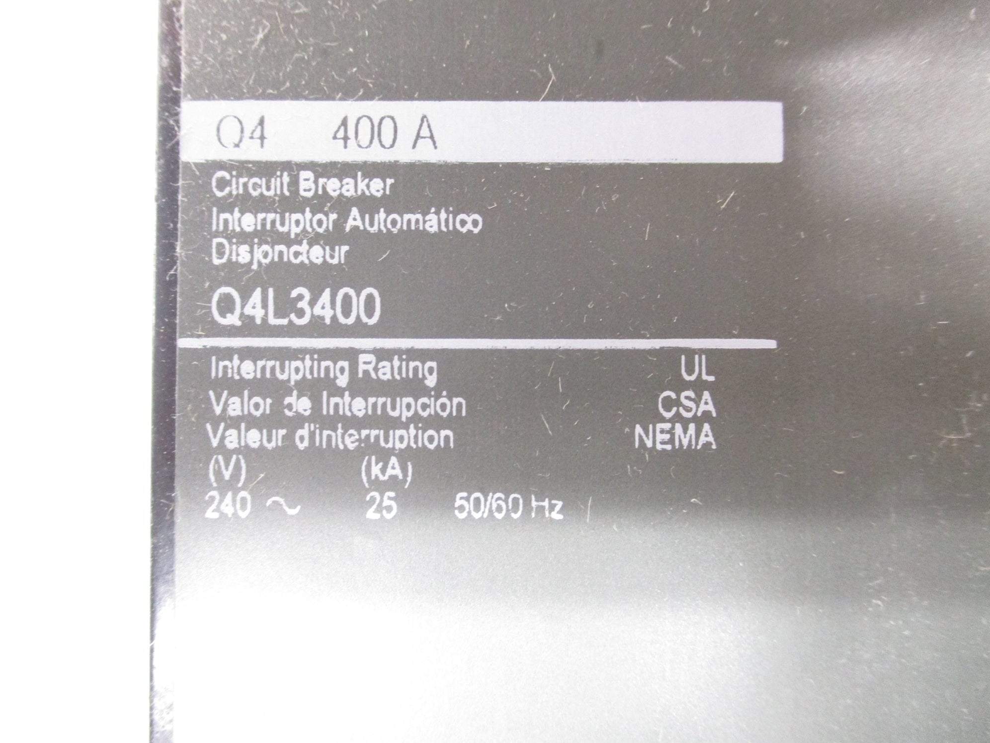 SQUARE D Q4L3400 250V 400A NSMP