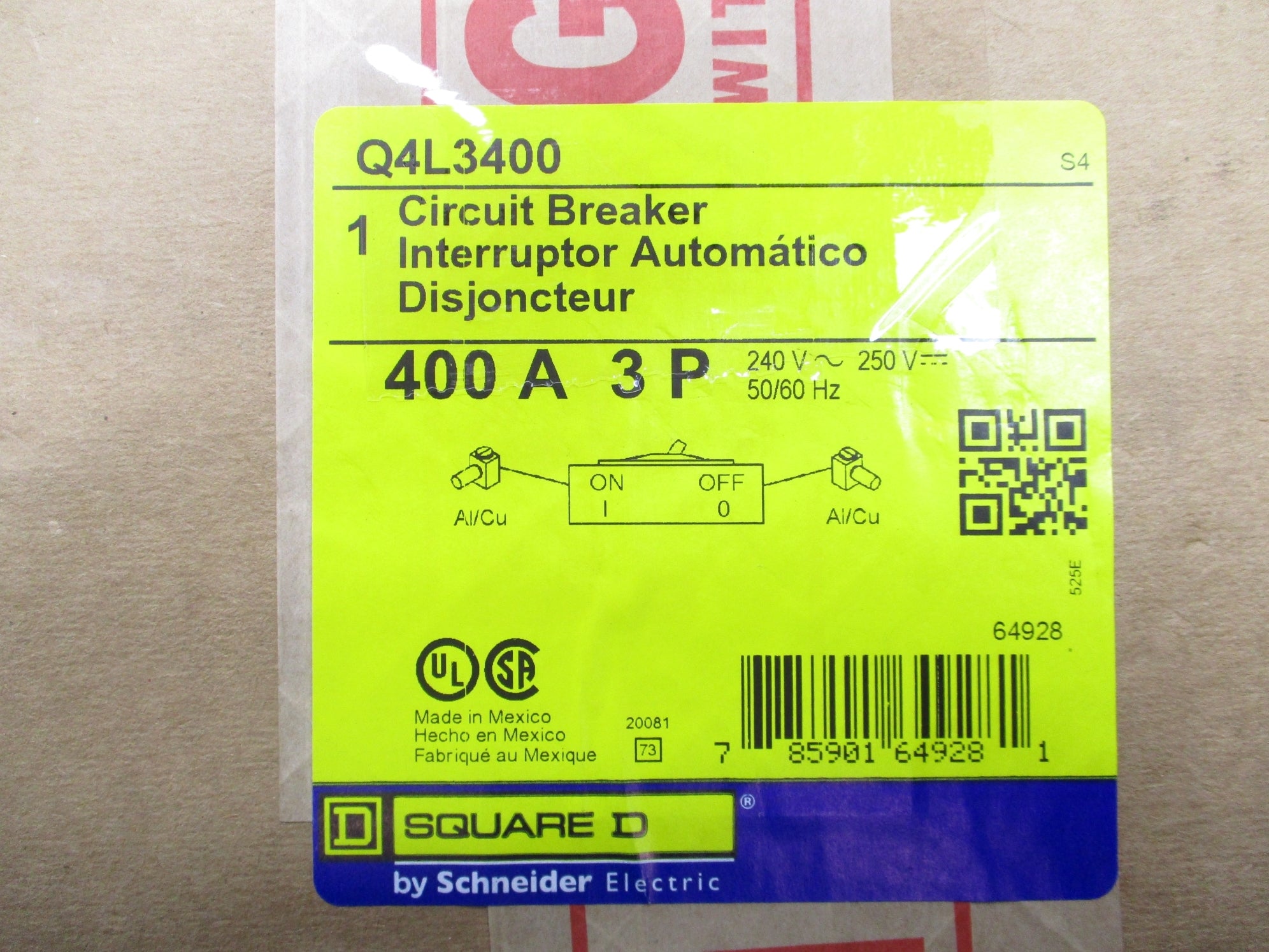 SQUARE D Q4L3400 250V 400A NSMP