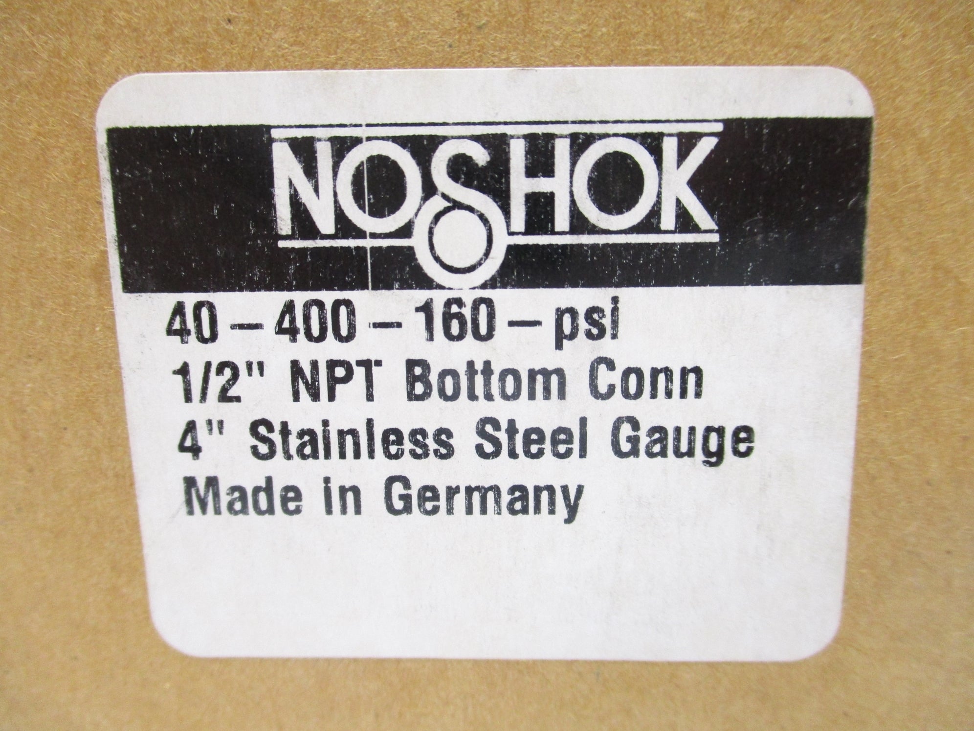 NOSHOCK 40-400-160-PSI 0-160PSI 4" NSMP