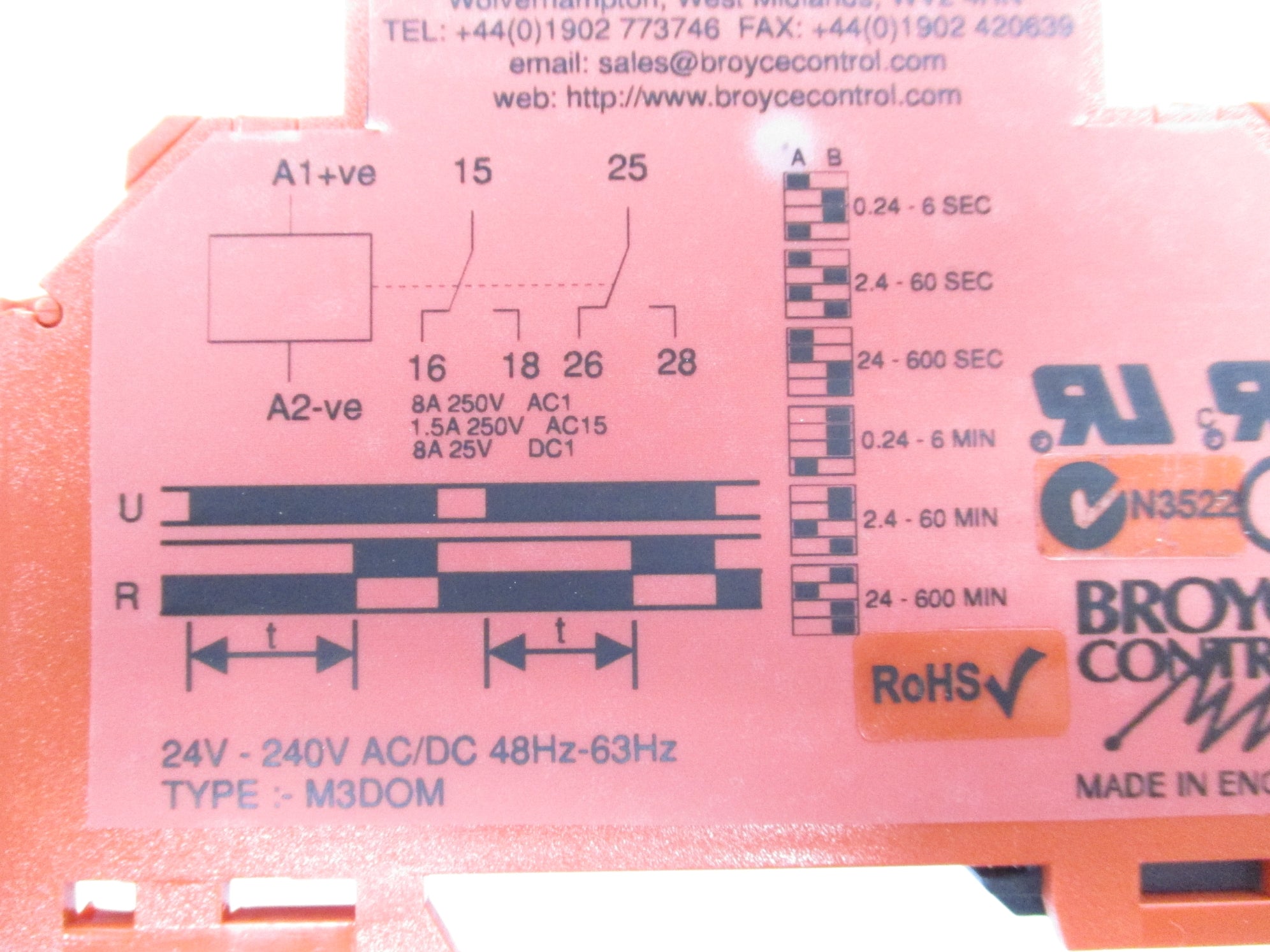 BROYCE CONTROL M3DOM 240V NSMP