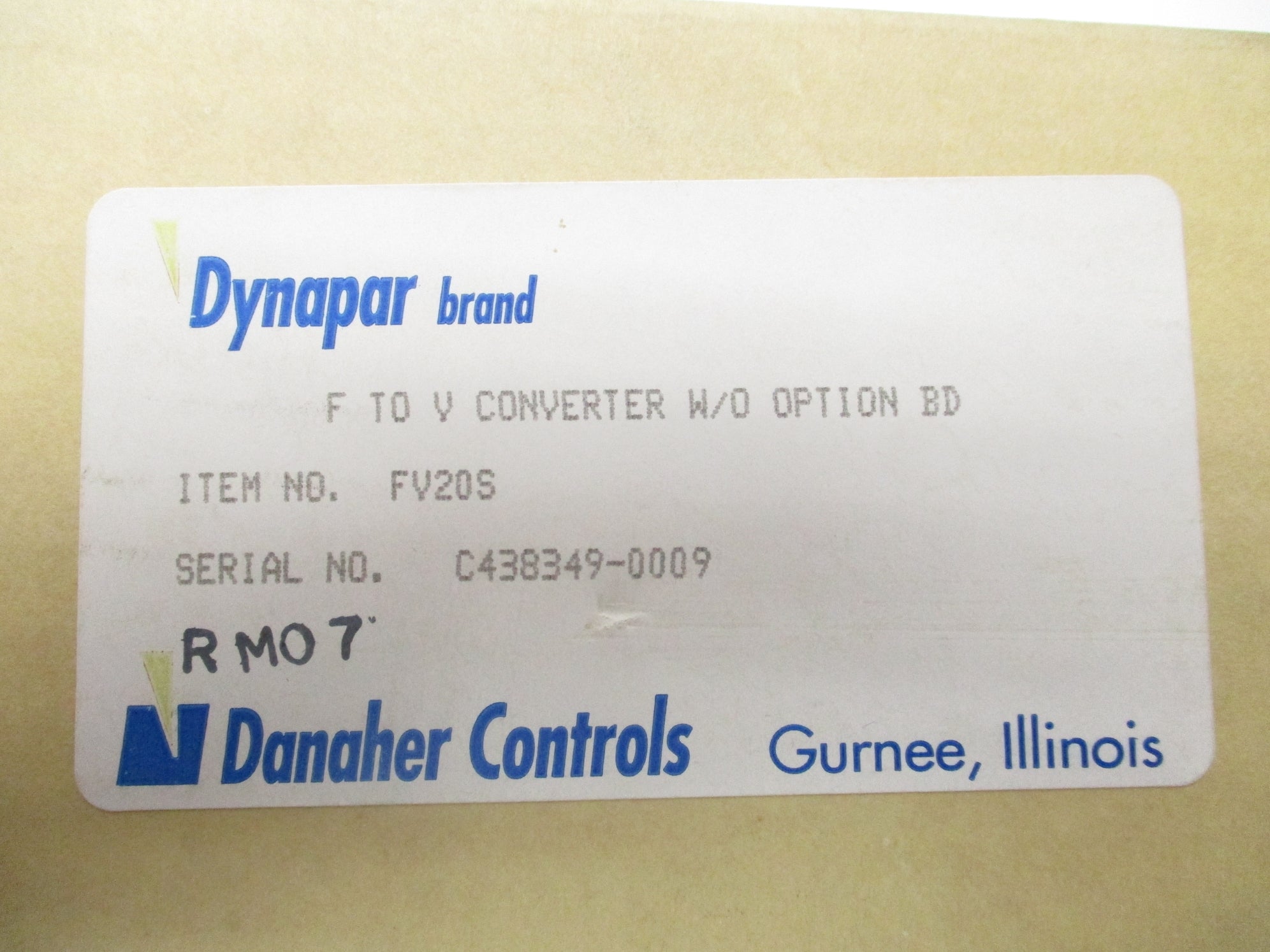 DYNAPAR FV20S NSFS