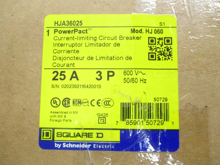 SQUARE D HJA36025 600V 25A NSMP