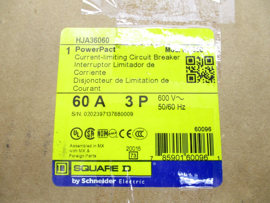 SQUARE D HJA36060 SER. 1 600V 60A NSMP