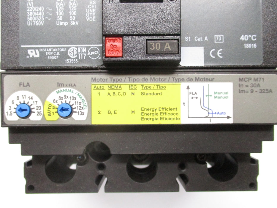 SQUARE D HLL36030M71 600V 30A NSMP
