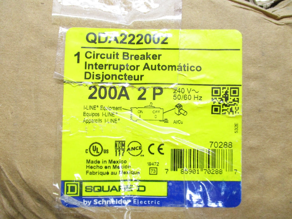 SQUARE D QDA222002 240V 200A (AS PICTURED) NSMP