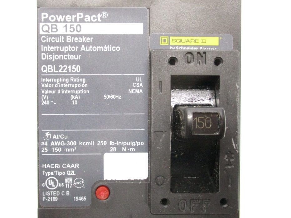 SQUARE D QBL22150 240V 150A NSMP