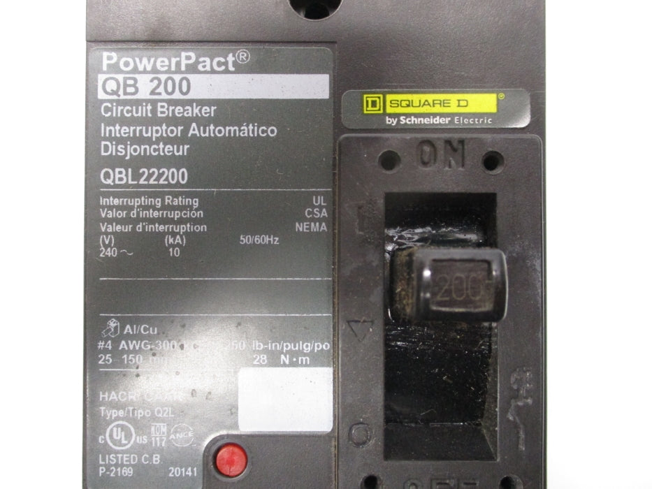 SQUARE D QBL22200 240V 200A NSNP