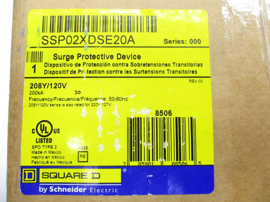 SQUARE D SSP02XDSE20A SER. 000 NSMP