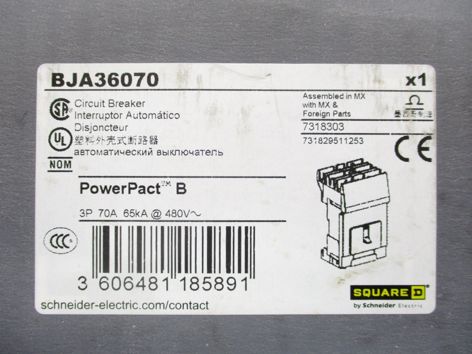 SQUARE D BJA36070 480V 70A NSMP