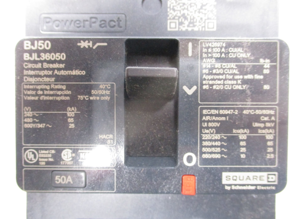 SQUARE D BJL36050 480V 50A NSMP