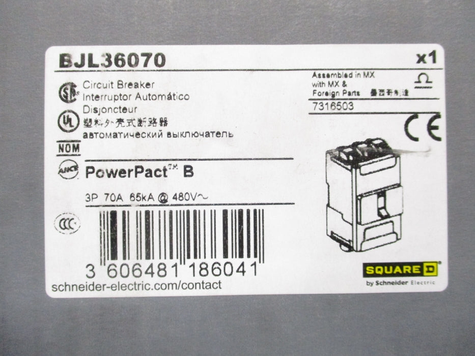 SQUARE D BJL36070 480V 70A NSMP