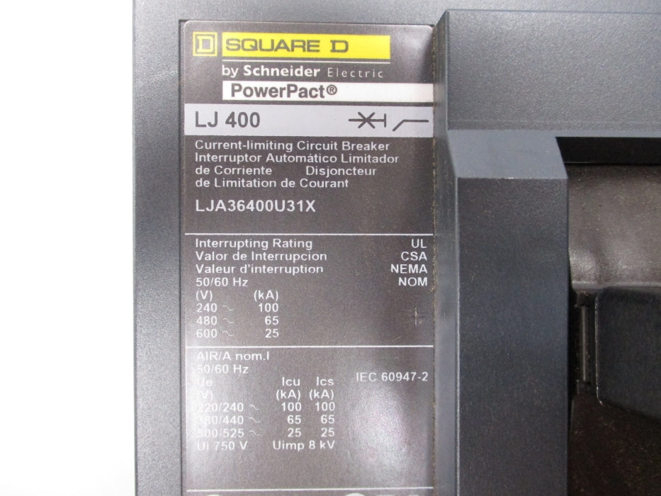 SQUARE D LJA36400U31X 600V 400A NSMP