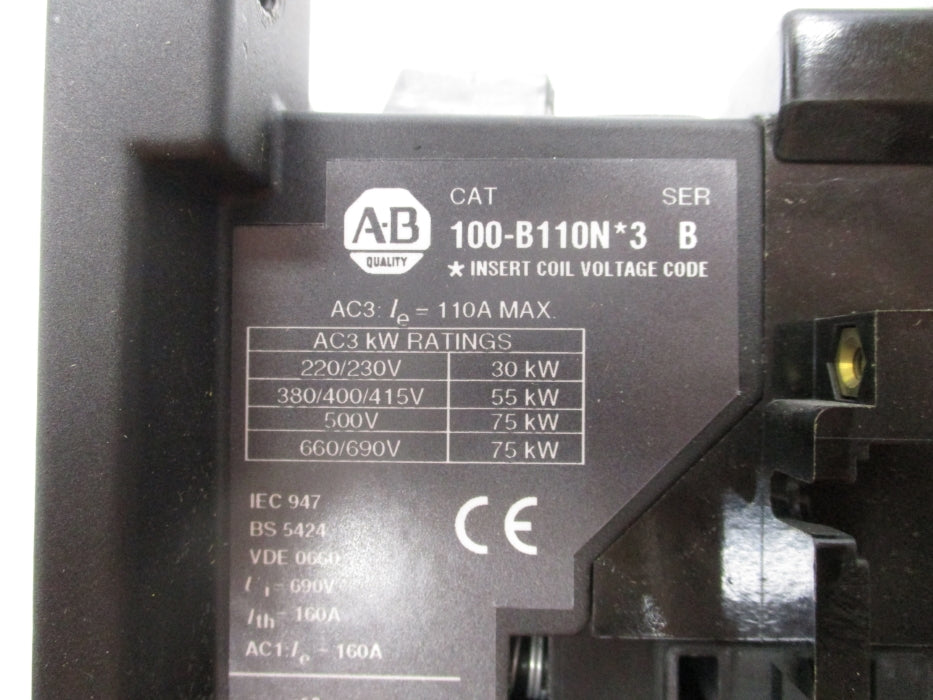 ALLEN BRADLEY 100-B110ND3 SER. B 120V UNMP