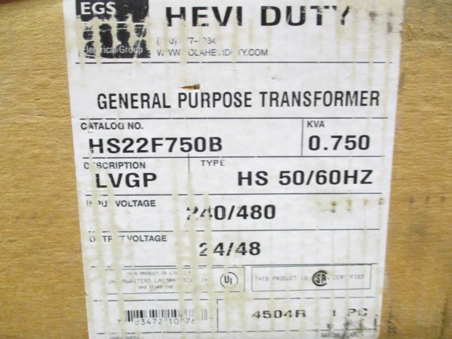 EGS HS22F750B .750KVA NSMP