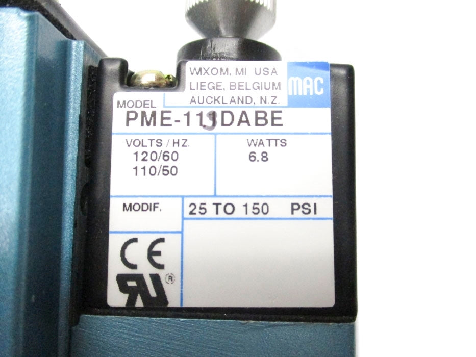 MAC 6311D-000-PM-111DA 120/60 110/50 25-150PSI NSMP