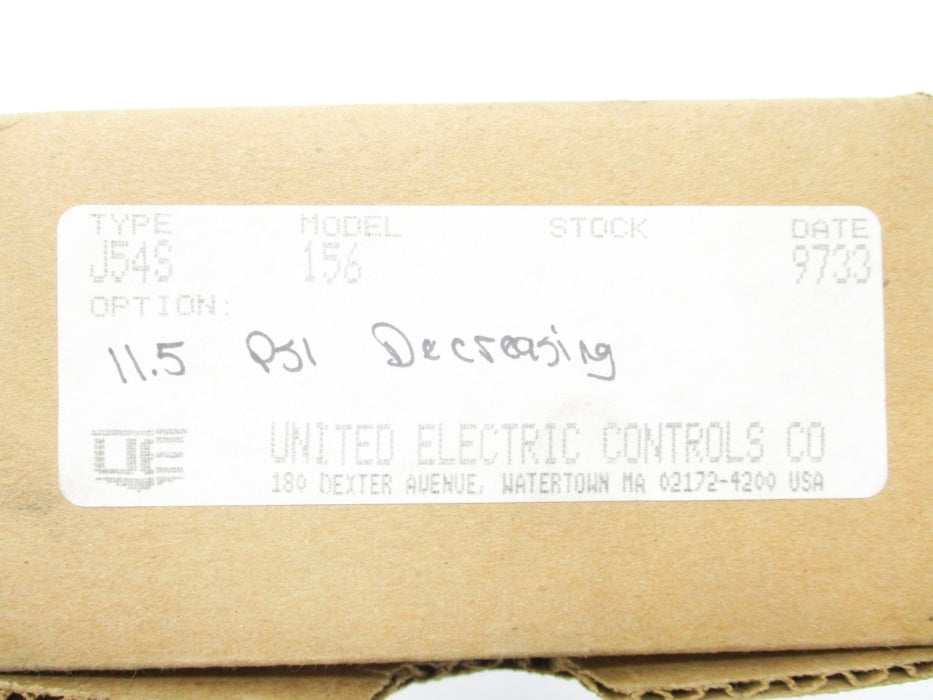 UNITED ELECTRIC J54S156 NSMP