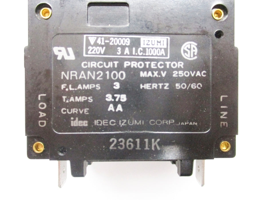 IDEC NRAN2100-3A-AA 250V 3A NSMP