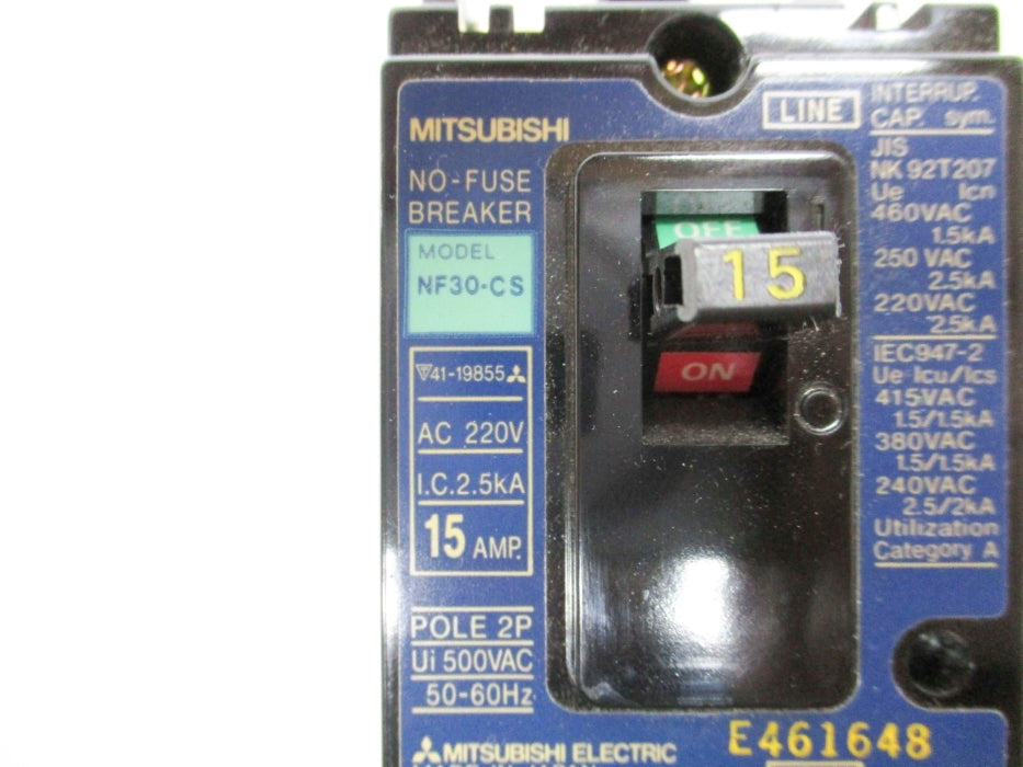 MITSUBISHI NF30-CS-2P-15A 500V 15A NSMP