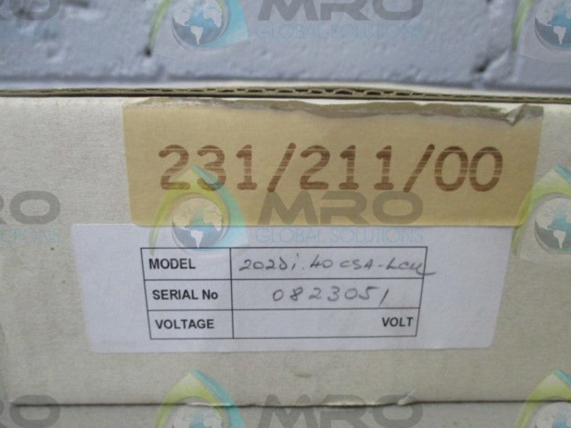 CONTREC 202DI.40CSA-LCU FLOWMETER  NSMP