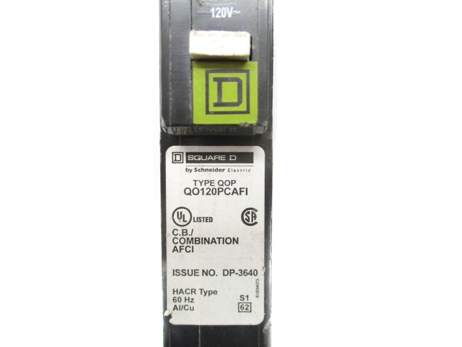SQUARE D QO120PCAFI 120V 20A NSNP