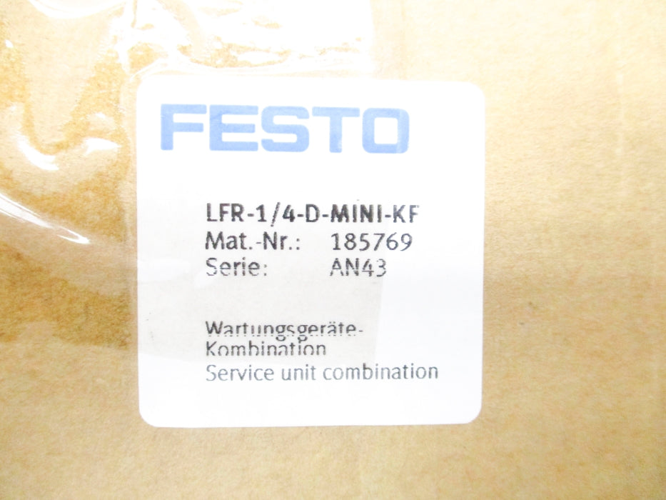 FESTO LFR-1/4-D-MINI-KF 185769 SER. AN43 240PSI NSMP
