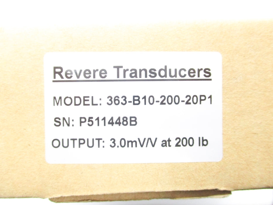 REVERE TRANSDUCERS 363-B10-200-20P1 NSMP