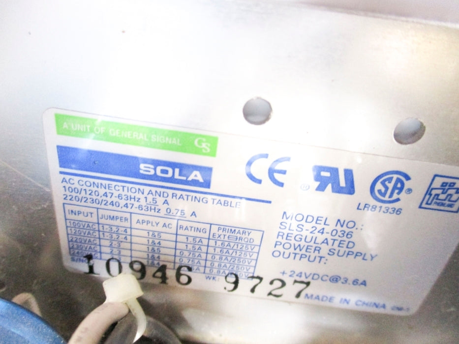 SOLA SLS-24-036 240VAC 0.75A UNMP