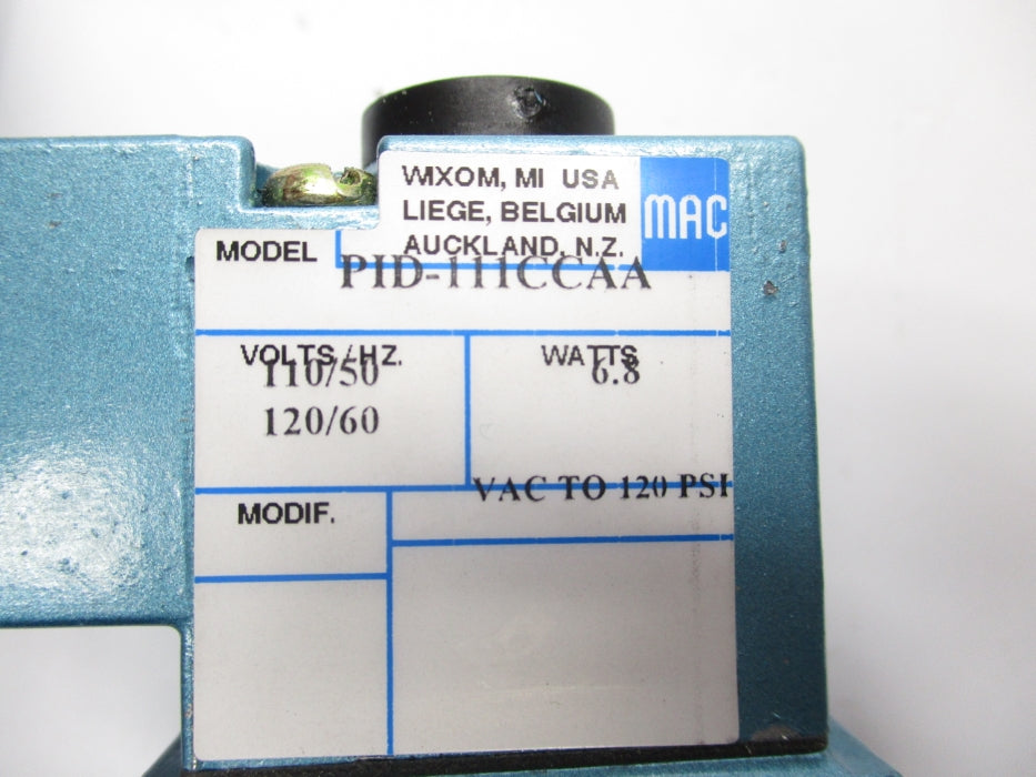 MAC PID-111CCAA 120/60 120PSI NSMP