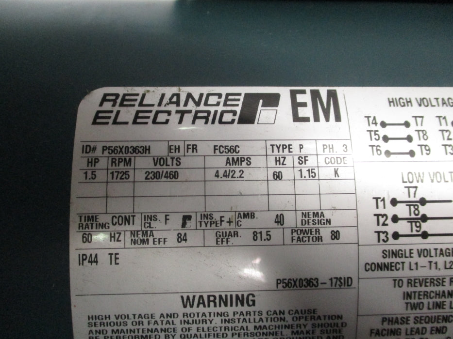RELIANCE ELECTRIC P56X0363H UNMP