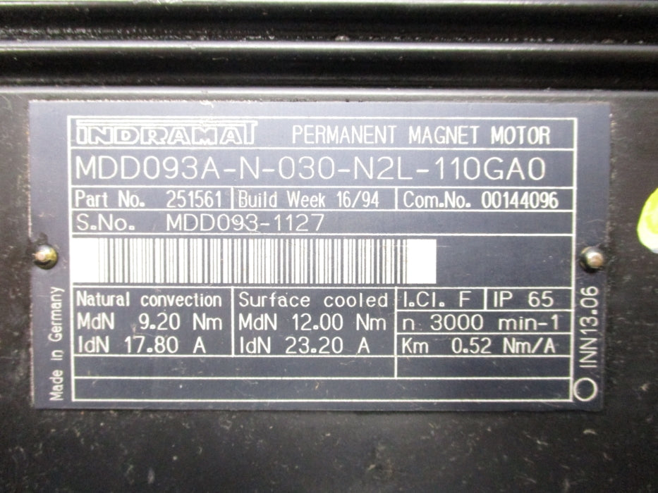 INDRAMAT MDD093A-N-030-N2L-110GA0 UNMP