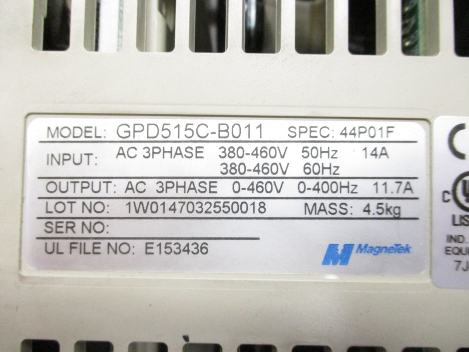 MAGNETEK GPD515C-B011 4011-AFG+ NUPI