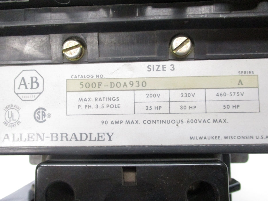 INDUSTRIAL SPARE PART 500F-DOA930 SER. A 240V NSNP