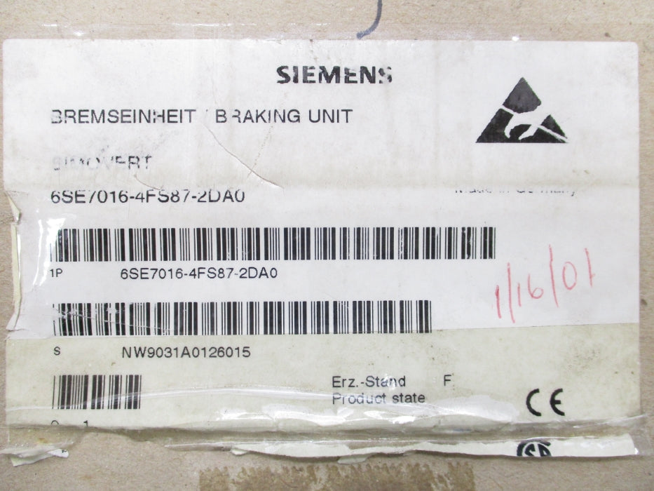 SIEMENS 6SE7016-4FS87-2DA0 NSMP