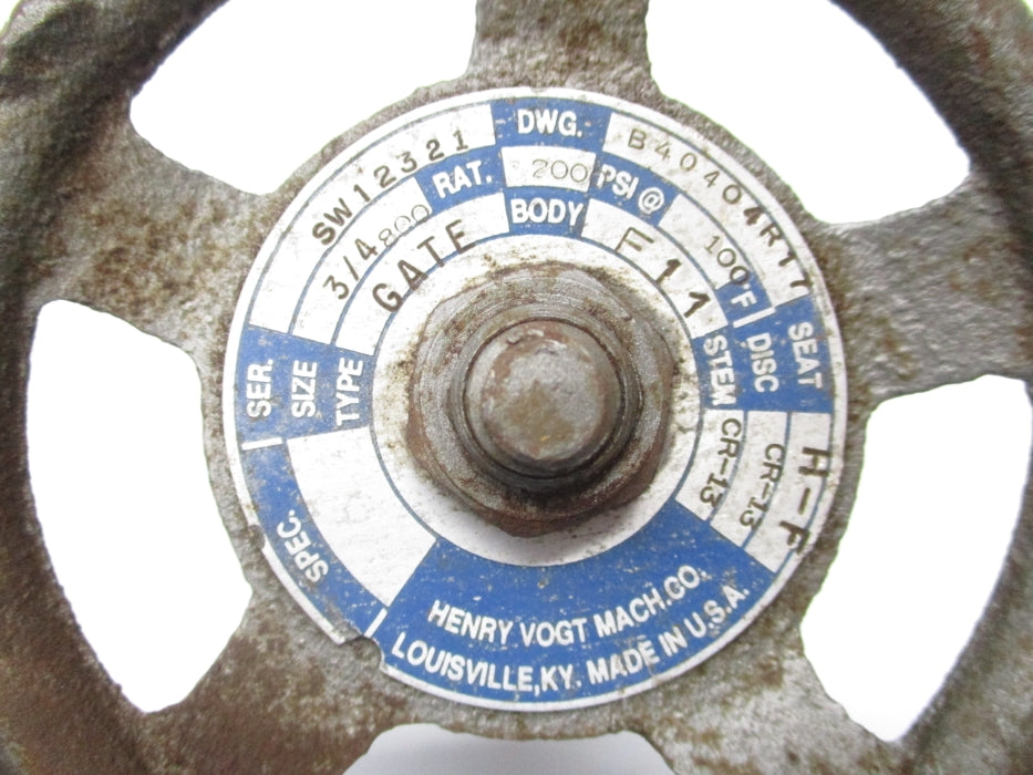 HENRY VOGT CR-13 GATE 100PSI UNMP